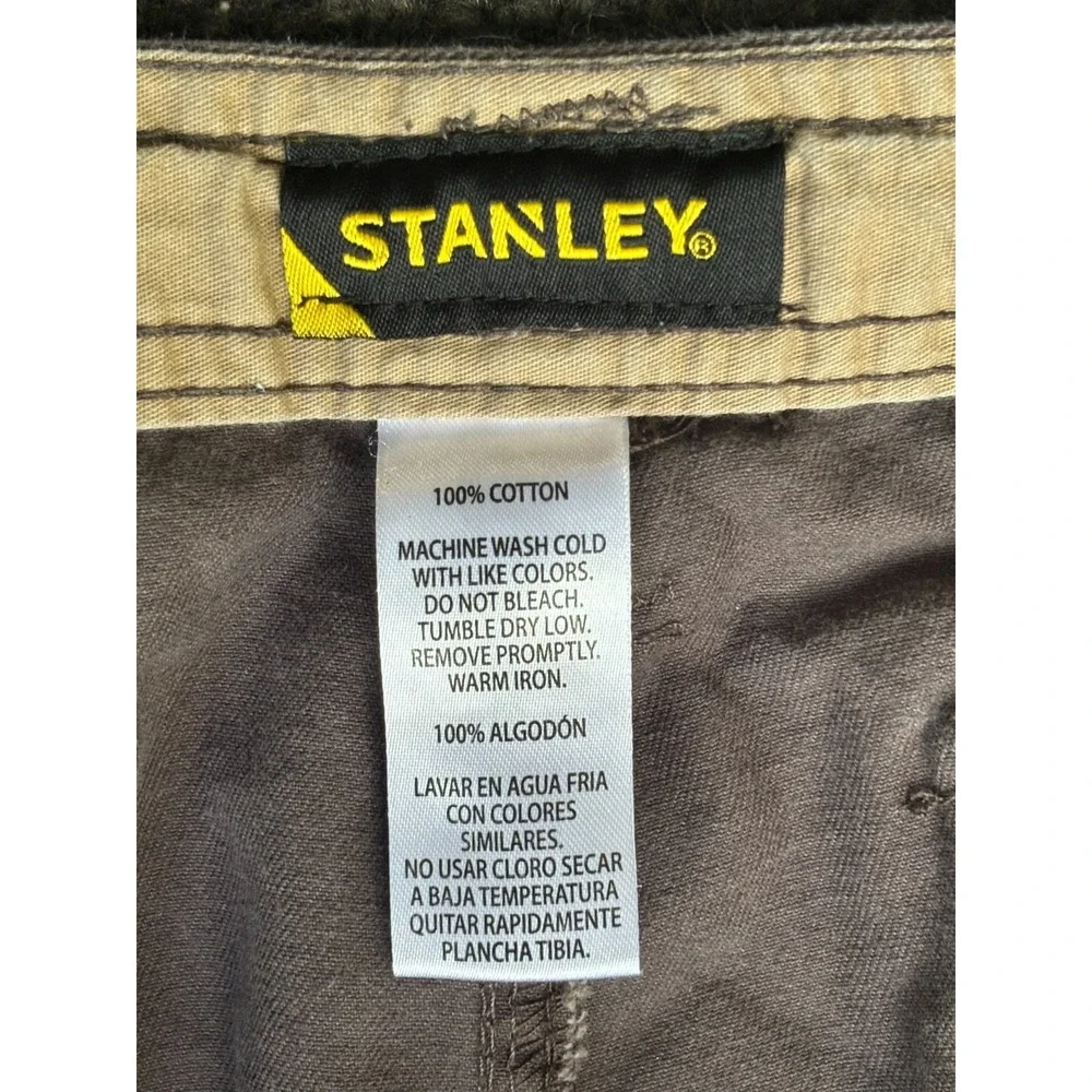 Stanley Cargo Shorts Men's Size 36 Gary 100% Cotton Zip Fly Outdoor Pockets